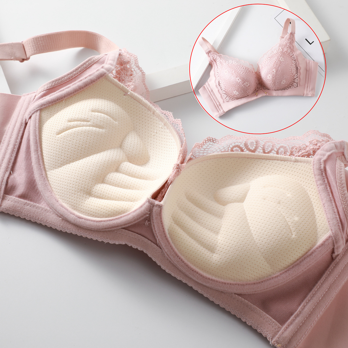Bralette Wireless Soft - บราดันทรงสำหรับผู้หญิงชุดชั้นในไร้รอยต่อไร้สายบราลูกไม้ลายดอกเซ็กซี่บราไร้รอยต่อผ้าคอตตอนสวมใส่สบาย