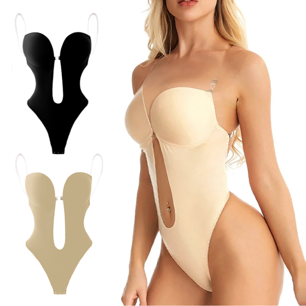 Shapewear Bodysuit Firm - ชุดกระชับสัดส่วนผู้หญิง บราไร้สาย บอดี้สูทแบบสายเดี่ยว ซ่อนรูป กระชับหน้าท้อง ชุดกระชับสัดส่วนแบบรัดรูป