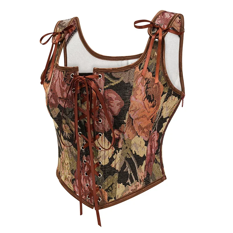 เสื้อกล้ามคอร์เซ็ทวินเทจแบบกอธ - Corset Waist Cinch บทวิจารณ์และราคา