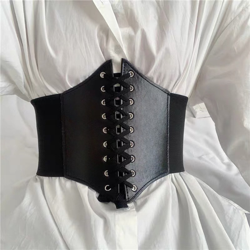 แฟชั่นรัดตัวเข็มขัดกว้างหนัง F - Corset Waist Cinch บทวิจารณ์และราคา