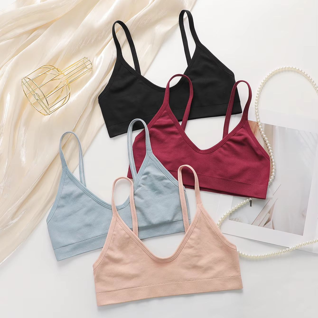 บราไร้โครงสำหรับผู้หญิง บราเล็ - Bralette Wireless Soft บทวิจารณ์และราคา