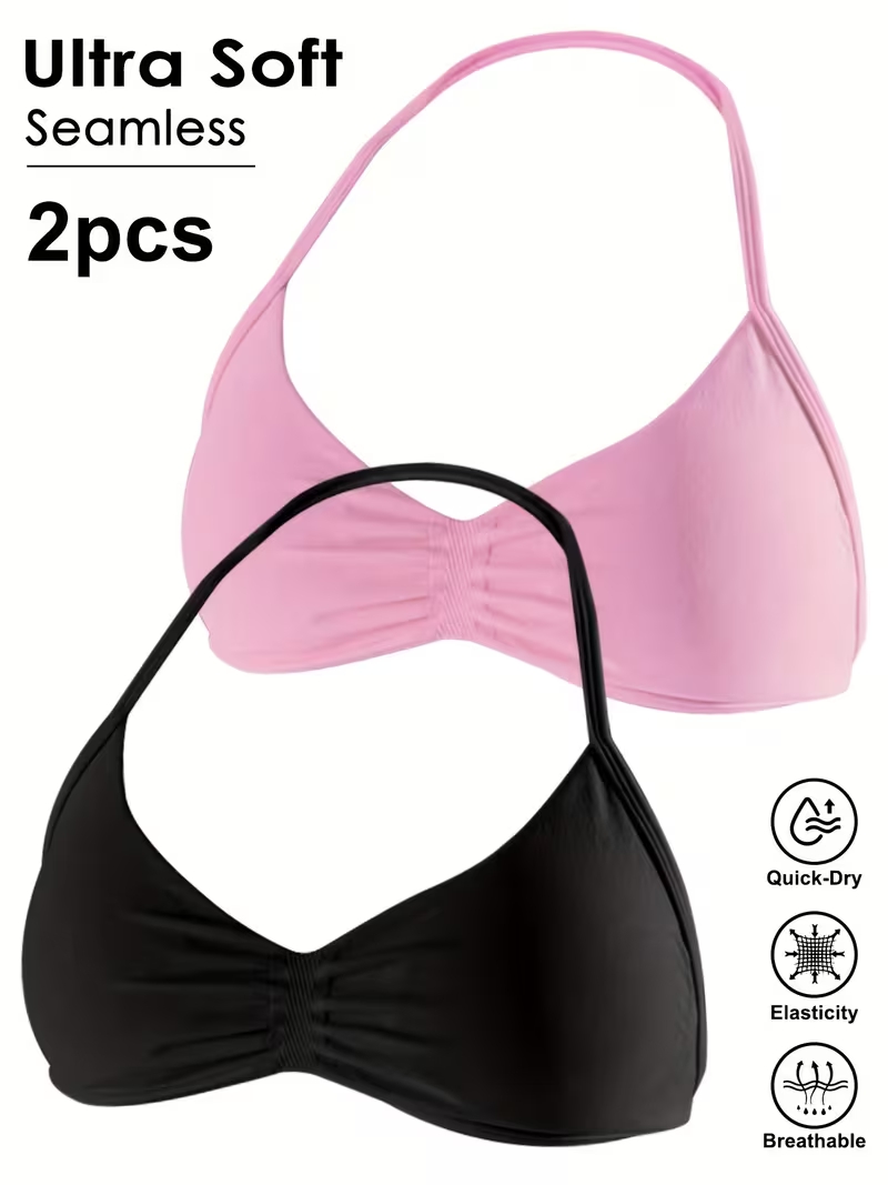 เสื้อครอปออกกำลังกายแบบไร้ตะเข - Push Up Bra Padded บทวิจารณ์และราคา
